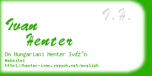 ivan henter business card